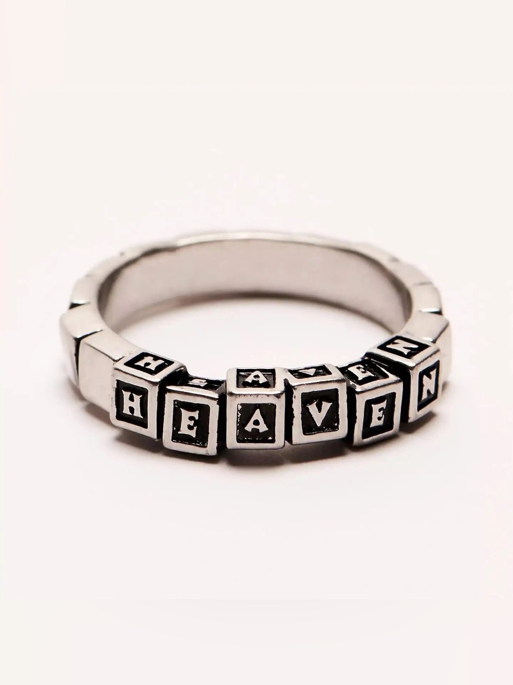 NWT Heaven by Marc Jacobs x Frank Kozik HEAVEN Block Ring Silver Size 7 Rare